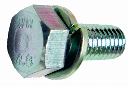 座金組込み六角トリムドボルト（ばね座金）　三価クロメート