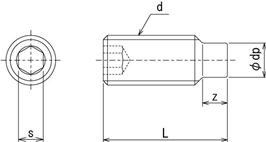 六角穴付き止めねじ 棒先 ステンレス | 締結に関する総合サイト 締結.jp