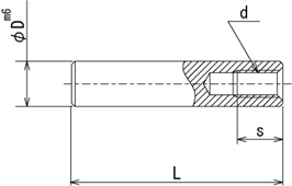 めねじ付平行ピン (m6公差) ステンレス | 締結に関する総合サイト 締結.jp